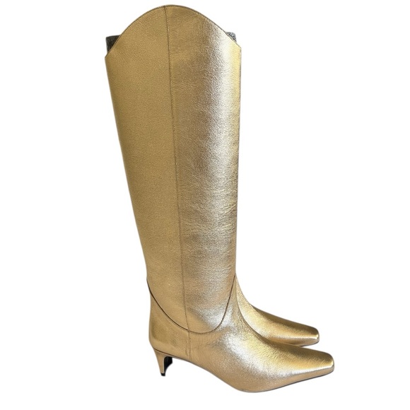 STAUD Shoes - STAUD Gold Western Wally Boots 7
